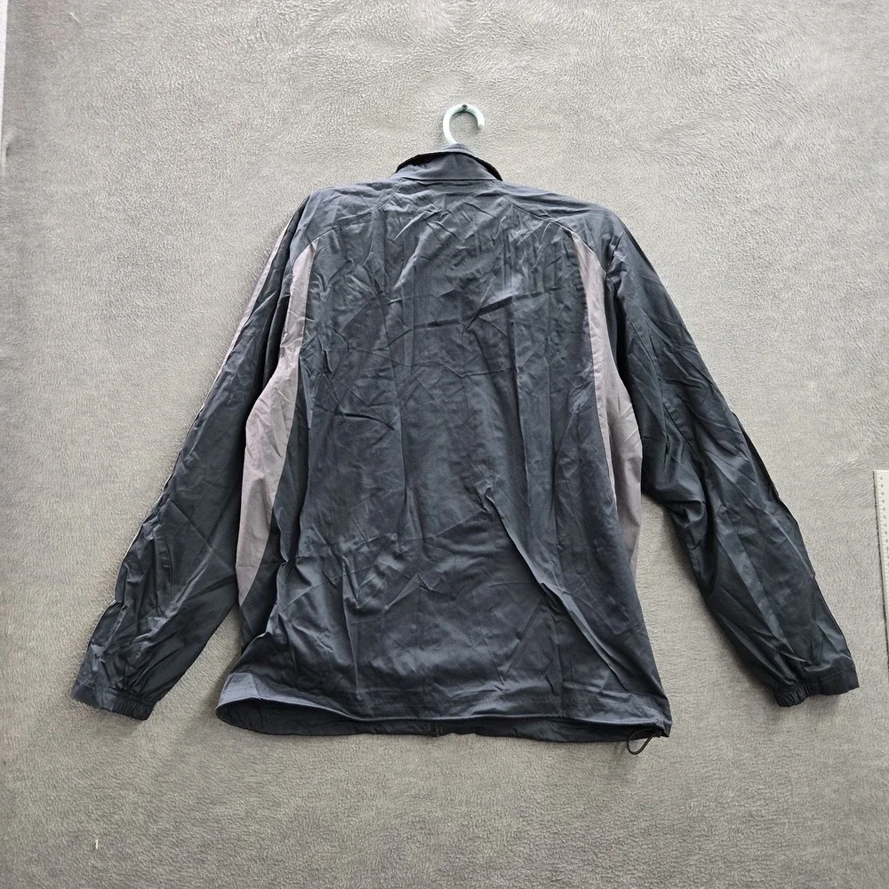 Adidas Men Jacket M Gray Windbreaker Track Jacket Gorpcore Zipper Logo READ